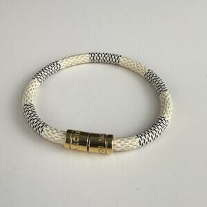 💎✨ Authentic Louis Vuitton Damier Azur Keep It Bracelet 6.25"